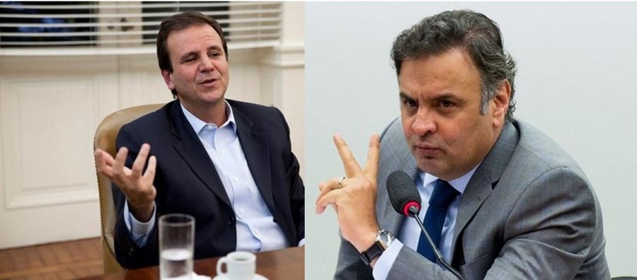 Aécio e Paes reforçam aliança tucana em encontro recheado de simbolismo político