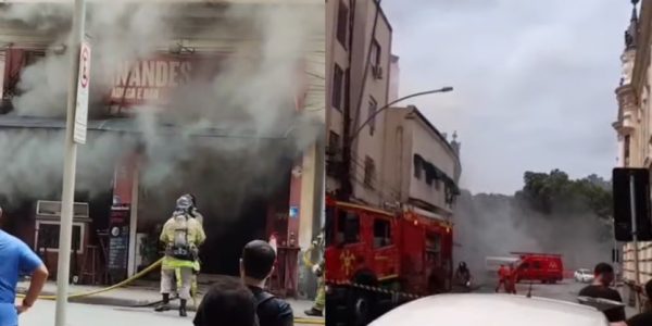 Incêndio atinge restaurante no catete; bombeiros controlam as chamas