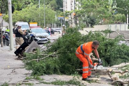 Tempo instável causa caos no rio com quedas de árvores e interdições