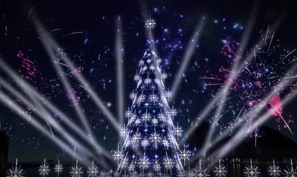 Botafogo inaugura árvore de natal flutuante com show e operação especial