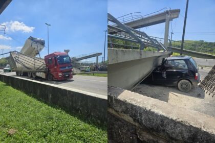 Caminhão causa tragédia e interdição na br-116 em magé