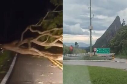 Rajadas de vento de 105 km/h interditam Serra de Teresópolis preventivamente