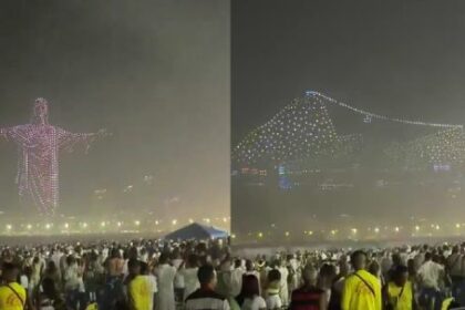 Réveillon de Copacabana surpreende com o maior show de drones da América