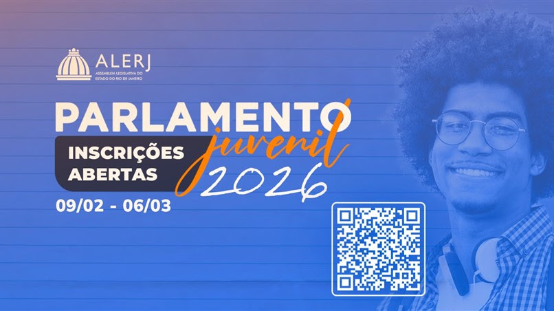 Alerj abre inscrições para o Parlamento Juvenil 2026 e busca representantes estaduais